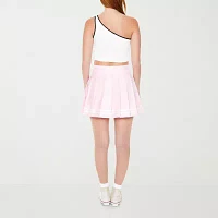 Forever 21 Womens Mid Rise Pleated Skirt Juniors