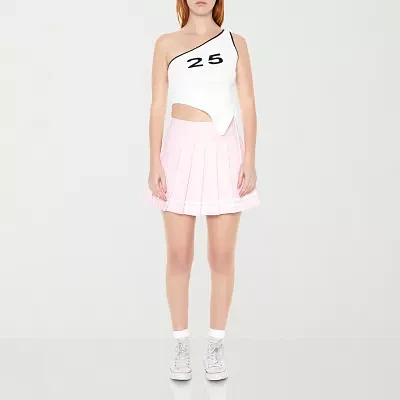 Forever 21 Womens Mid Rise Pleated Skirt Juniors