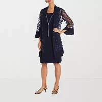 R & M Richards Floral Womens Jacket Dress