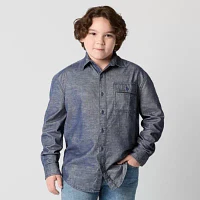 Thereabouts Little & Big Boys Corduroy Long Sleeve Button-Down Shirt