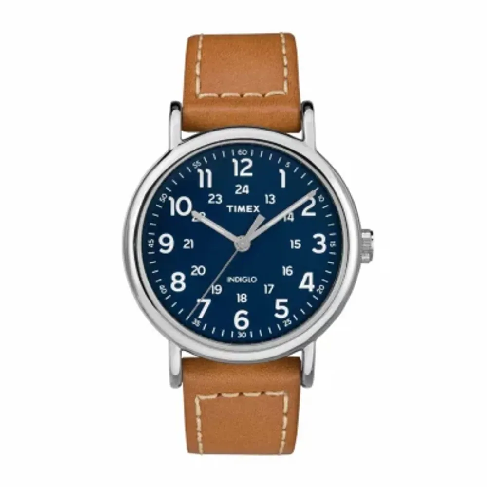 Timex Weekender 40MM Mens Brown Strap Watch-Tw2r42500jt