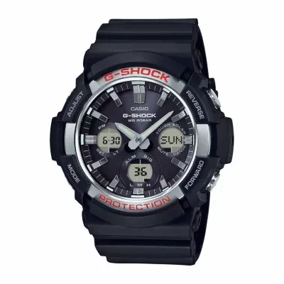 Casio G-Shock Unisex Adult Black Strap Watch Gas100-1a