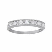 DiamonArt® 3.5MM 1/2 CT. T.W. Lab Created White Cubic Zirconia 10K Gold Band