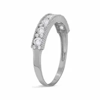 DiamonArt® 3.5MM 1/2 CT. T.W. Lab Created White Cubic Zirconia 10K Gold Band