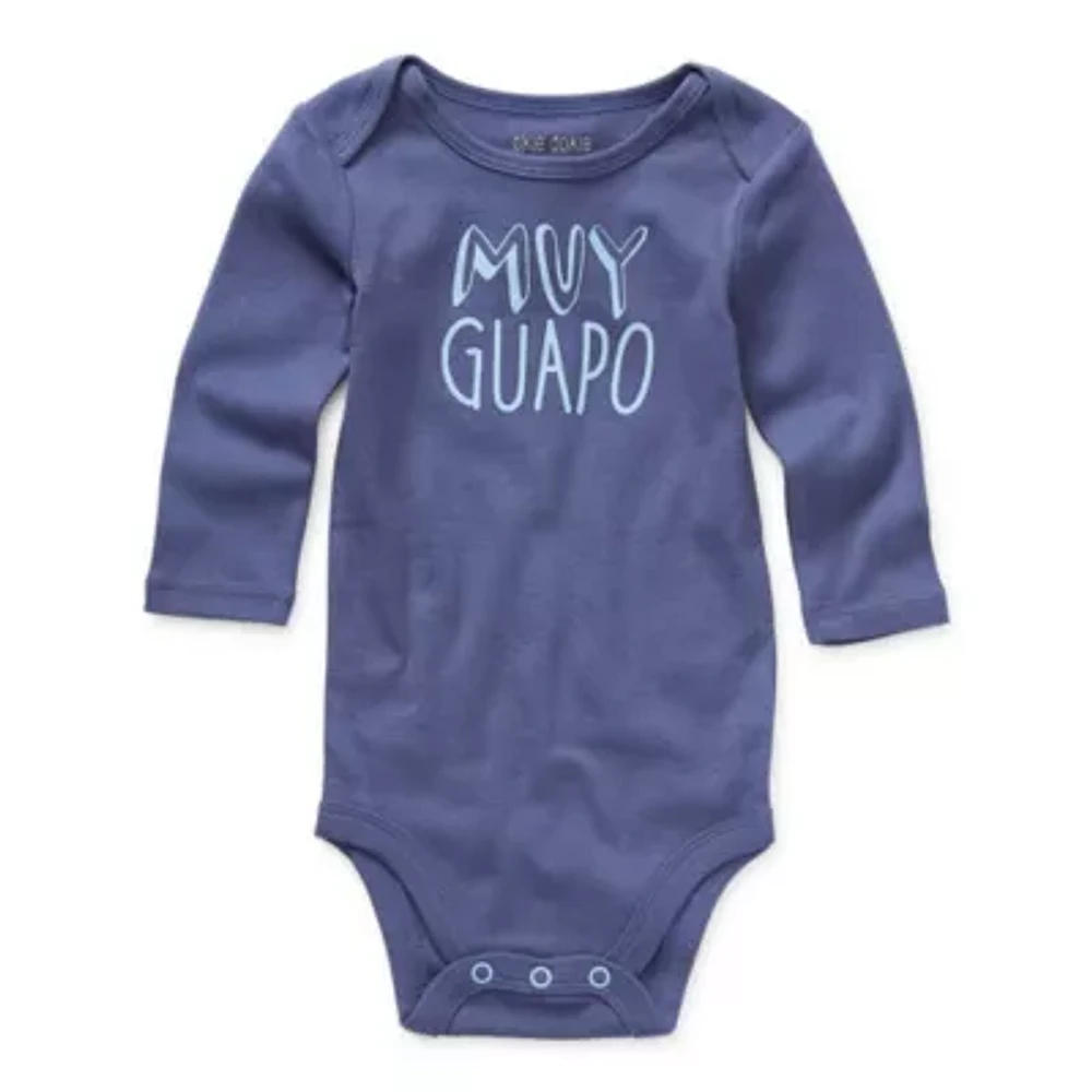 Okie Dokie Baby Boys Crew Neck Long Sleeve Bodysuit