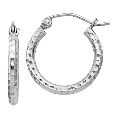 Sterling Silver Titanium 18mm Hoop Earrings