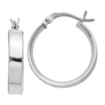 Sterling Silver Titanium 20mm Hoop Earrings