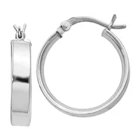 Sterling Silver Titanium 20mm Hoop Earrings