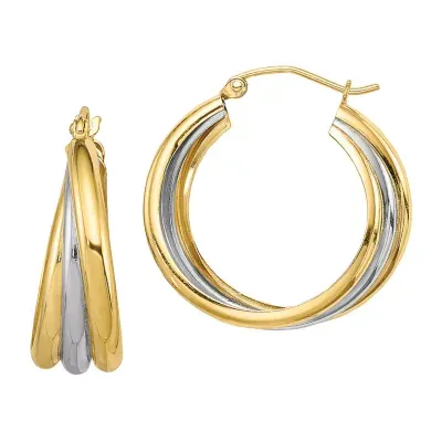 Sterling Silver Titanium 22mm Hoop Earrings