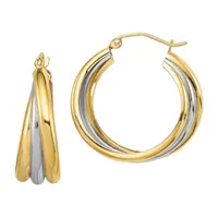 Sterling Silver Titanium 22mm Hoop Earrings