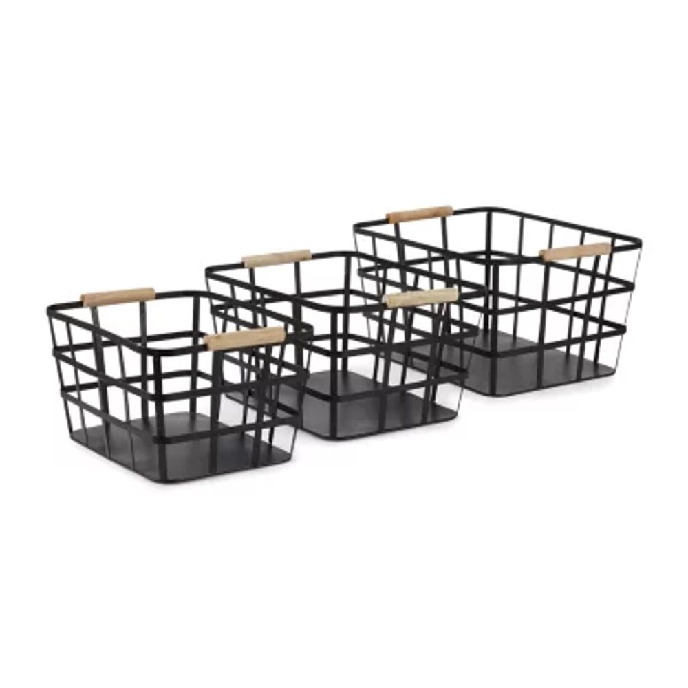 Enchante Metal Rectangular Decorative Storage Bin