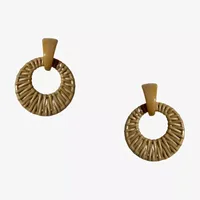 Bijoux Bar Tan Round Drop Earrings