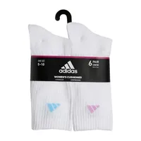 adidas Cushioned 6 Pair Crew Socks Womens