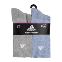 adidas Cushioned 6 Pair Crew Socks Womens