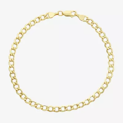 Mens 10K Yellow Gold 9 Curb Bracelet - JCPenney