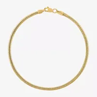 10K Gold 8 Inch Solid Snake Chain Bracelet