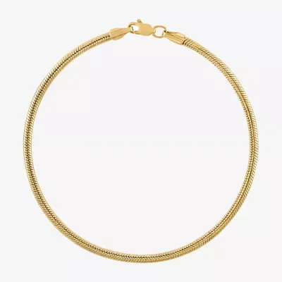 10K Gold Solid Snake Chain Bracelet