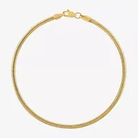 10K Gold Solid Snake Chain Bracelet