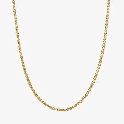 14K Gold Inch Hollow Wheat Chain Necklace