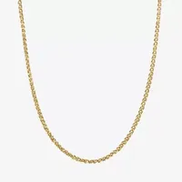 14K Gold Inch Hollow Wheat Chain Necklace