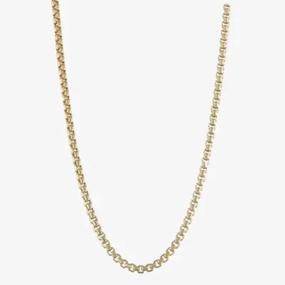 14K Gold 18 Inch Solid Box Chain Necklace