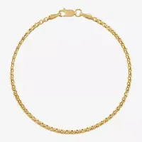 14K Gold Solid Box Chain Bracelet