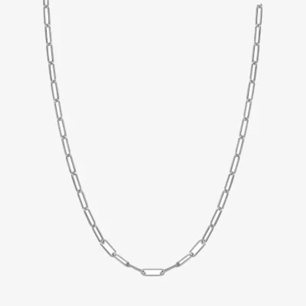Unisex Adult 20 Inch 14K Gold Link Necklace Paperclip