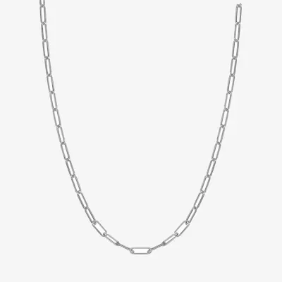 Unisex Adult 20 Inch 14K Gold Link Necklace Paperclip