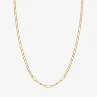 Unisex Adult Inch 14K Gold Link Necklace Paperclip