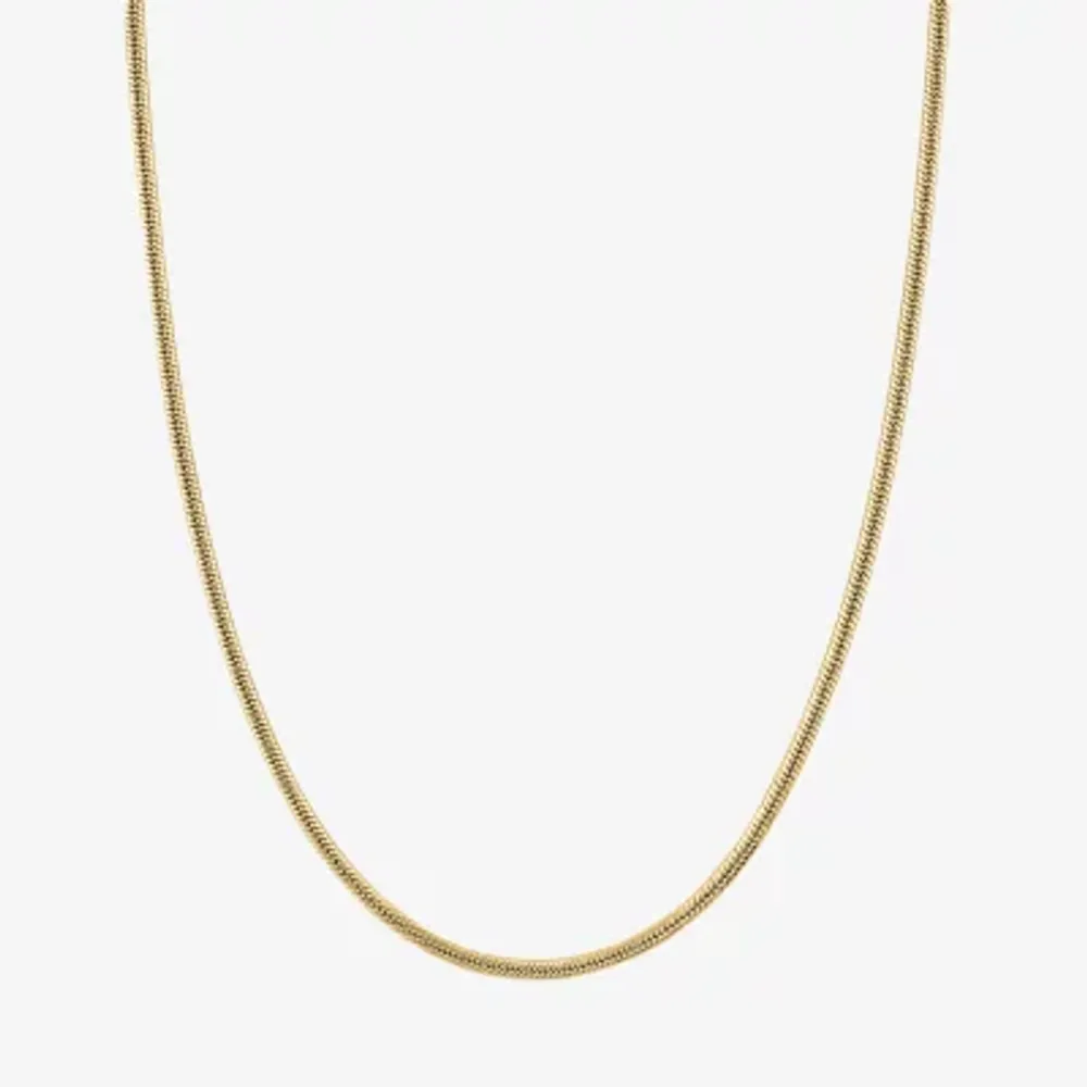 10K Gold 18 Inch Solid Snake Chain Necklace