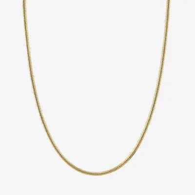 10K Gold 18 Inch Solid Snake Chain Necklace