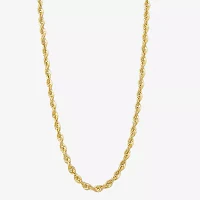 10K Gold Inch Hollow Rope Chain Necklace