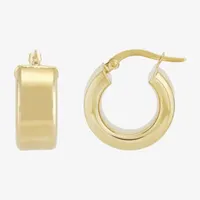 Made in Italy 14K Gold 17mm Round Hoop Earrings