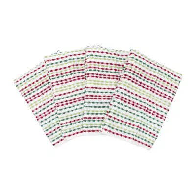 RITZ Neutral Multicolor Pebble Cotton Bar Mop Dish Cloth Set of 6