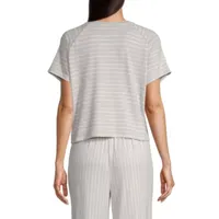 Ambrielle Womens Short Sleeve Raglan Pajama Top