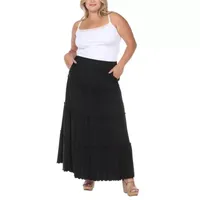 White Mark Womens Mid Rise Maxi Skirt