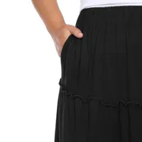 White Mark Womens Mid Rise Maxi Skirt