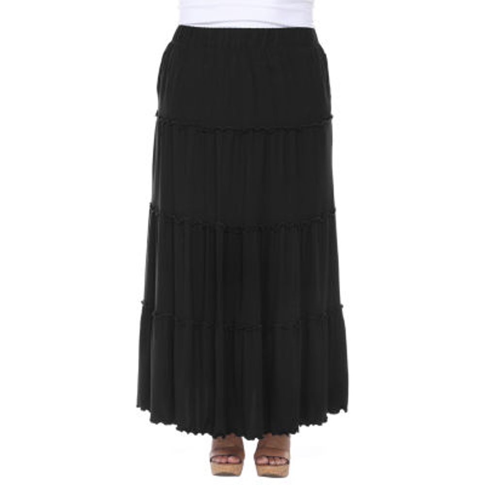 White Mark Womens Mid Rise Maxi Skirt