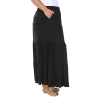 White Mark Womens Mid Rise Maxi Skirt