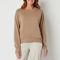 Stylus Womens Crew Neck Long Sleeve Sweatshirt