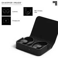 Sharper Image Soundhaven Sport True Wireless Earbuds with Qi Charging Case