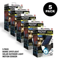 Bell + Howell Bionic Spotlight Solar Powered Motion Activated Outdoor Spotlight 5 Pack