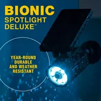 Bell + Howell Bionic Spotlight Deluxe Solar Powered Motion Activated 50% Brighter Outdoor Spotlight