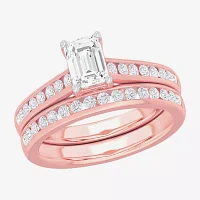 G-H / Si1-Si2) Womens / CT. T.W. Lab Grown White Diamond 14K Gold Side Stone Bridal Set
