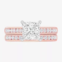 G-H / Si1-Si2) Womens 3 CT. T.W. Lab Grown White Diamond 14K Gold Side Stone Bridal Set