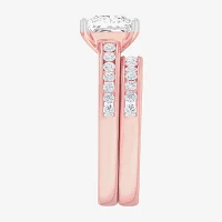 G-H / Si1-Si2) Womens 3 CT. T.W. Lab Grown White Diamond 14K Gold Side Stone Bridal Set