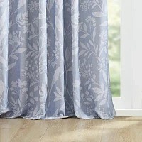 Croscill Winslow Floral Rod Pocket Back Tab Light-Filtering Single Curtain Panels