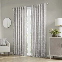 Croscill Winslow Floral Rod Pocket Back Tab Light-Filtering Single Curtain Panels