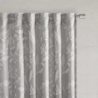 Croscill Winslow Floral Rod Pocket Back Tab Light-Filtering Single Curtain Panels