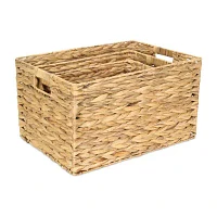 Rectangular Water Hyacinth Baskets Set Of 3